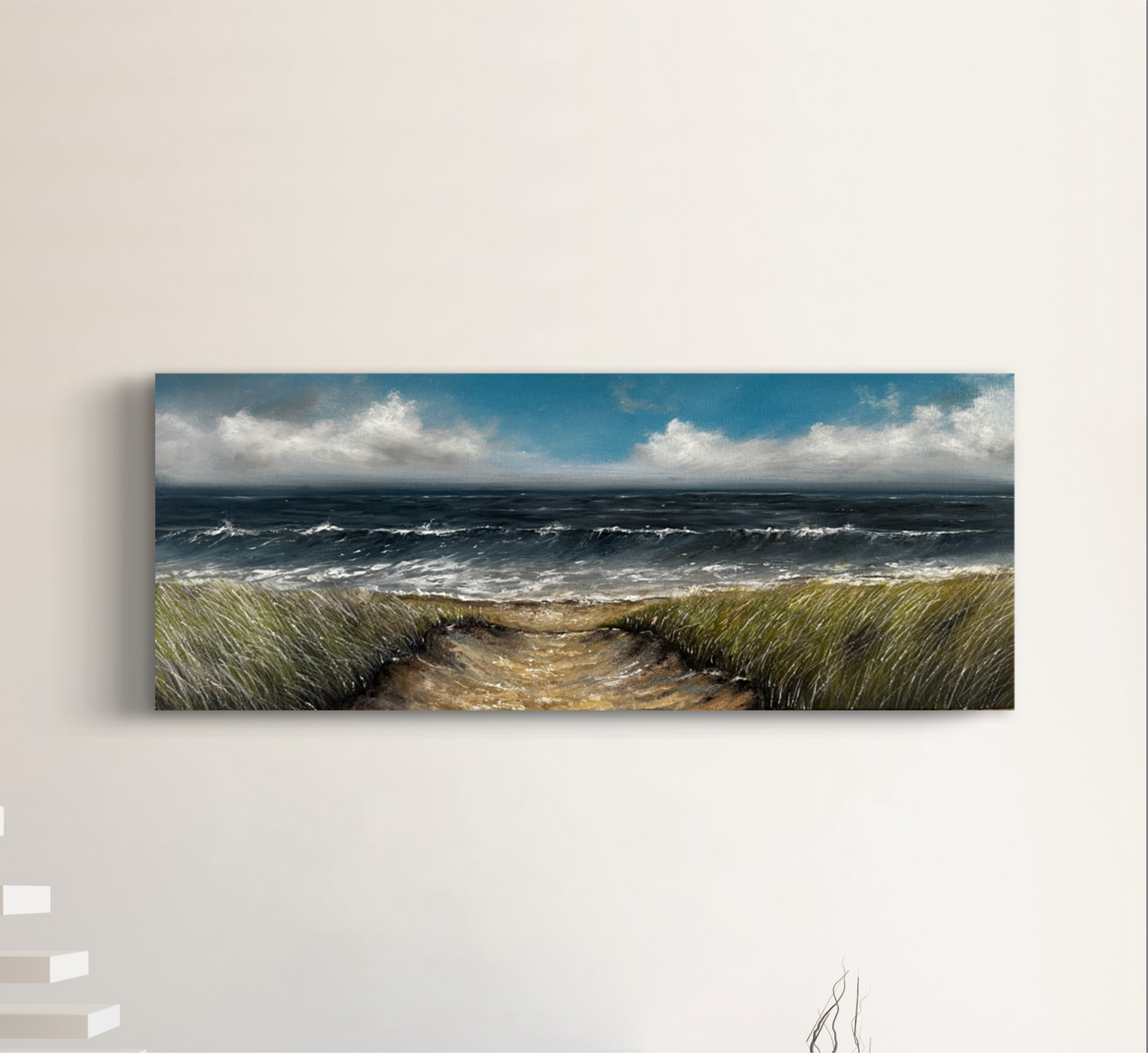 ‘Whispering Seas’ 50cm x 20cm Original Oil Painting