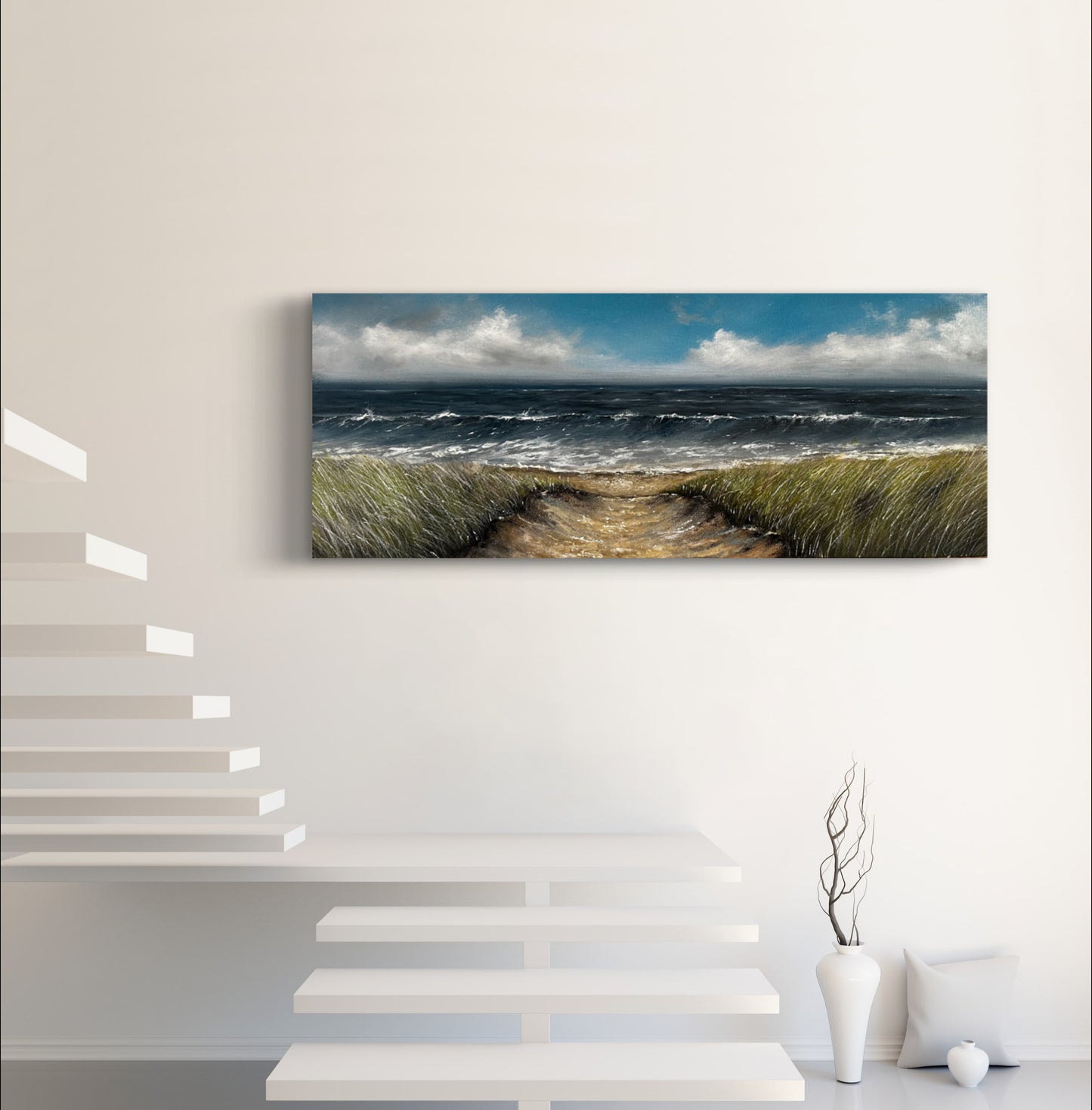 ‘Whispering Seas’ 50cm x 20cm Original Oil Painting