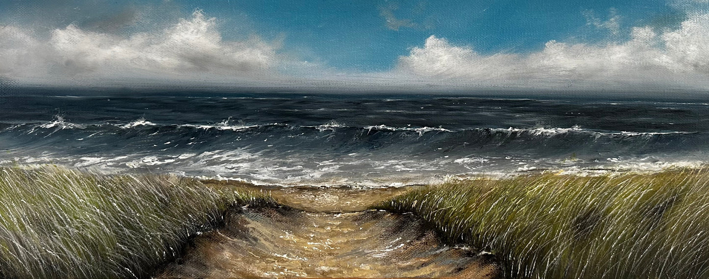 ‘Whispering Seas’ 50cm x 20cm Original Oil Painting